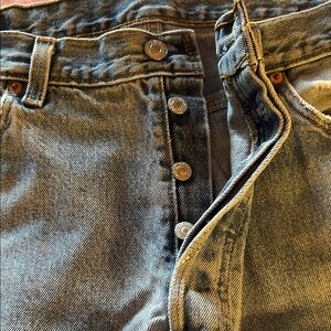 Levi's Vintage-Style Blue Straight Jeans with Button Fly